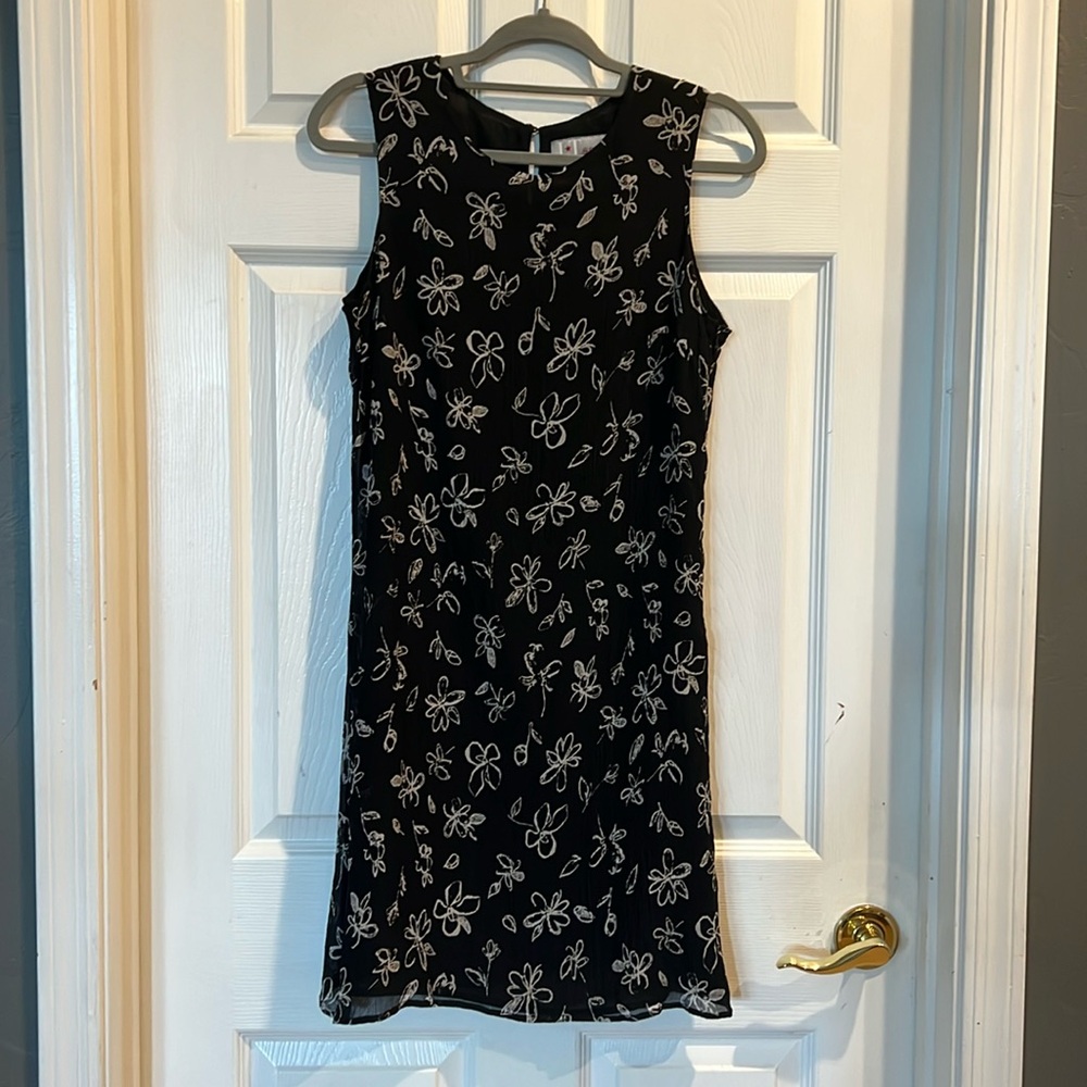 Vintage LT SPORT Silk Sleeveless Floral Dress